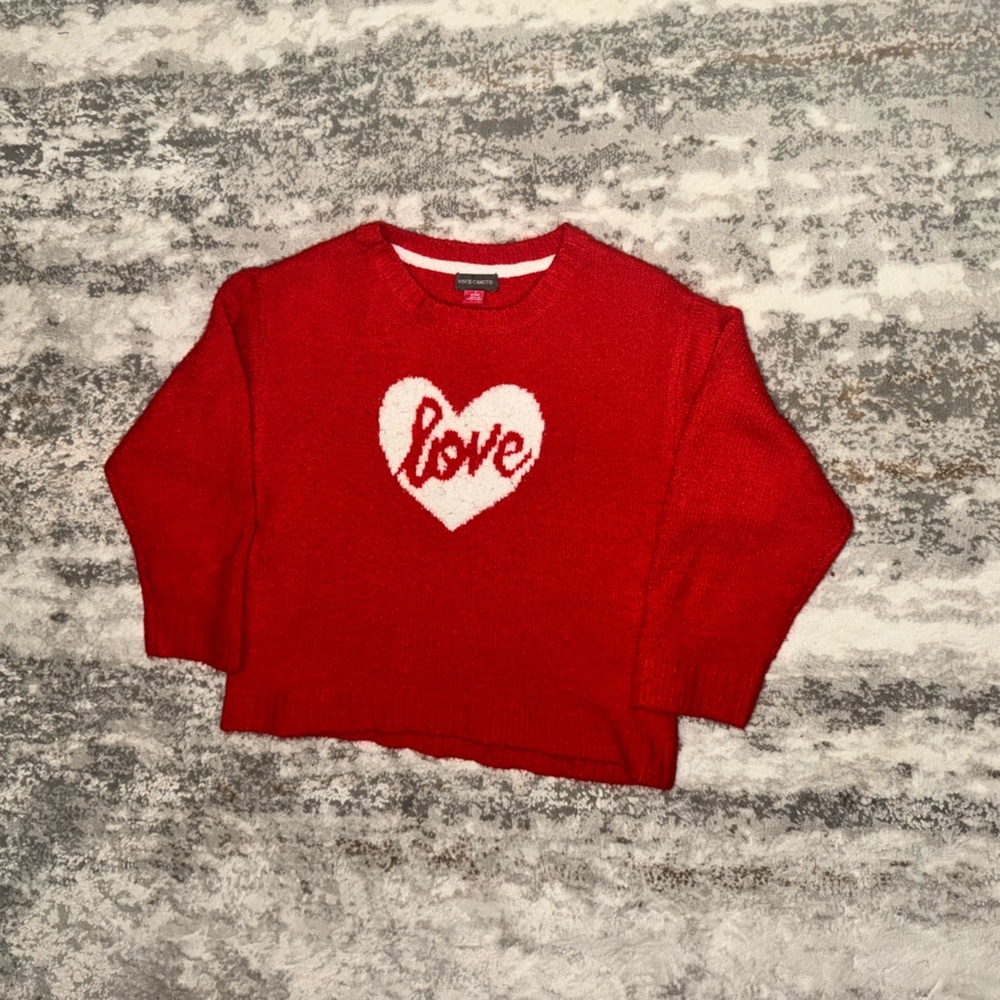 Vince Camuto Kids Red Sweater with White Heart
